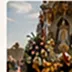 La Virgen del Rocío en el altar de su ermita