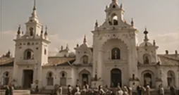 Grabado histórico de la ermita del Rocío